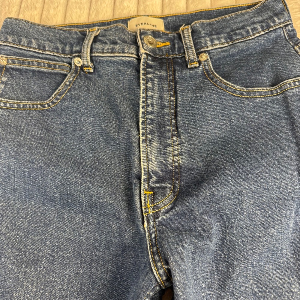 Everlane The Way-High Curve Jeans Organic Cotton Barrel Leg 28R *note faint spot - Picture 7 of 10